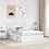 VidaXL vidaXL Bed Frame with Headboard White 150 x 200 cm Solid Pine Wood 5