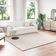 vidaXL Area Rugs Square SIROLO Beige 240 x 240 cm Polyester