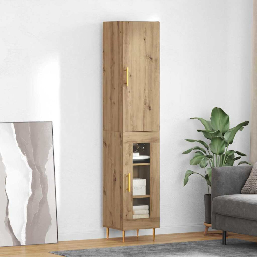 Vidaxl Highboard 2 Pcs Artisan Oak Engineered Wood