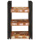 VidaXL vidaXL Bedside Table Brown and Black Solid Reclaim wood 3