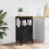 VidaXL vidaXL Kitchen Trolley MONZA Black 48 x 40 x 88.5 cm Solid Pine Wood 1