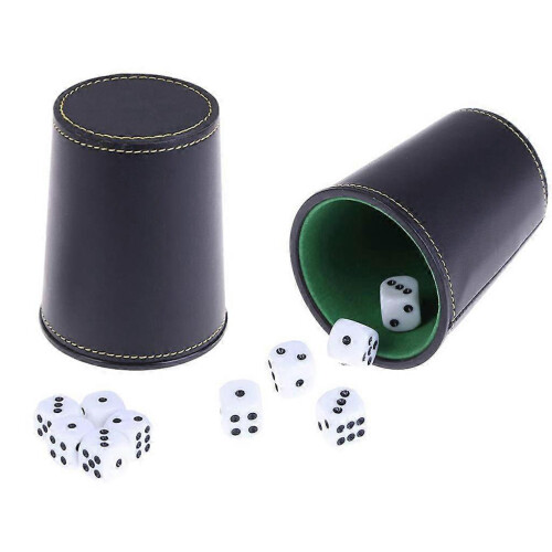 1 Piece Dice Cup High Quality PU Leather Stable Sturdy Comfortable Hand Feeling Dice Cup Tool for Board Games 2