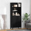 VidaXL vidaXL Highboard with Drawer 2 pcs Black Oak Engineered Wood 1