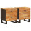 VidaXL vidaXL Bedside Cabinet 2 pcs Brown 40 x 33 x 46 cm Solid Mango Wood 1
