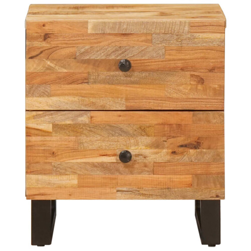 VidaXL vidaXL Bedside Cabinet 2 pcs Brown 40 x 33 x 46 cm Solid Mango Wood 1