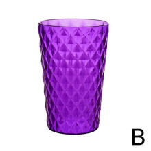 (purple/one size) Coloured Tumblers Plastic Adults Water Juice Drinking Reusable Cup A9X9