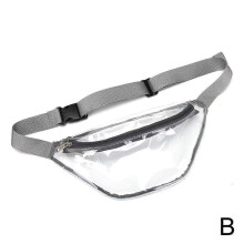 Pvc Transparent Waterproof Sports Waist Bag Men Women Adjustable Shoulder Strap Chest Bag Simple Outdoor Sports Beach Bag
