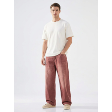 Zewool Herren Baggy Jeans Lose Weites Bein Rot M — baggy jeanshose, rote baggy jeans, herren streetwear hose, weite hosen lockerer schnitt