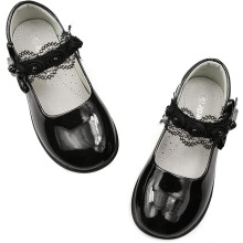 Apawwa Ballerinas Pantoffel Mädchen Elegante Anlassschuhe Schwarz 26 — mädchen festliche ballerinas, schwarze lack ballerinas, hochzeit pantoffeln