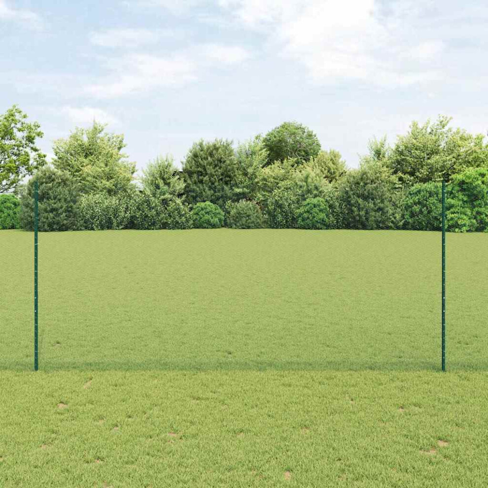 Vidaxl Welded Wire Fence 10 X 1.4 M (W X H) Pvc-Coated Steel Green