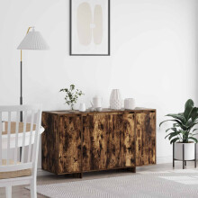 vidaXL Sideboard Smoked Oak 135 x 41 x 75 cm Engineered Wood
