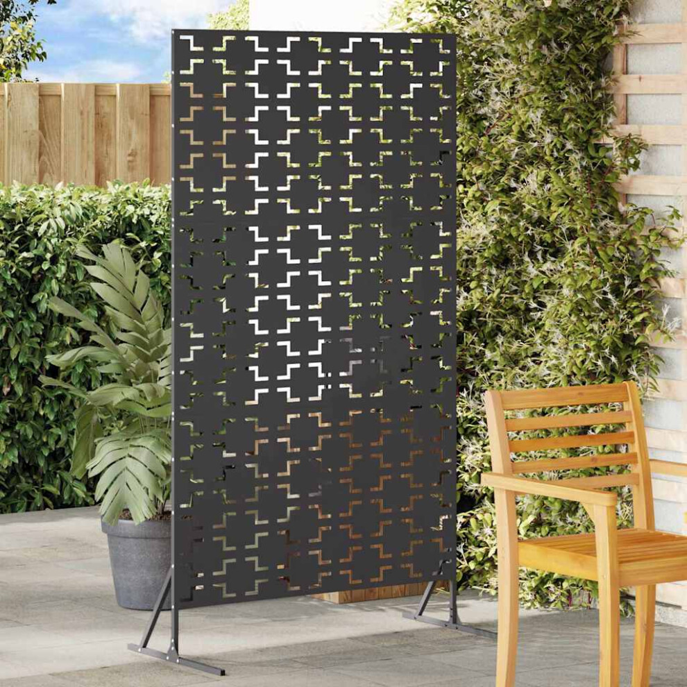 Vidaxl Privacy Screen Black 100 X 50 X 180 Cm Steel