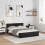VidaXL vidaXL Bed Frame with Headboard Black Oak 120 x 190 cm Engineered Wood 1