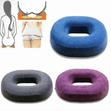 (Blue) Coccyx Pain Relief Memory Foam Ring Chair Seat Cushion Pillow