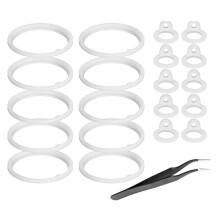 21PCS Water Bottle Lid Gasket Replacement Silicone Seal Rings Water Bottle Silicone Rings for Spout Lid in Multiple Size