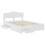 VidaXL vidaXL Bed Frame with Headboard White 140 x 200 cm Engineered Wood 4