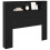 VidaXL vidaXL Storage Headboard with LED Black Oak Engineered Wood 3
