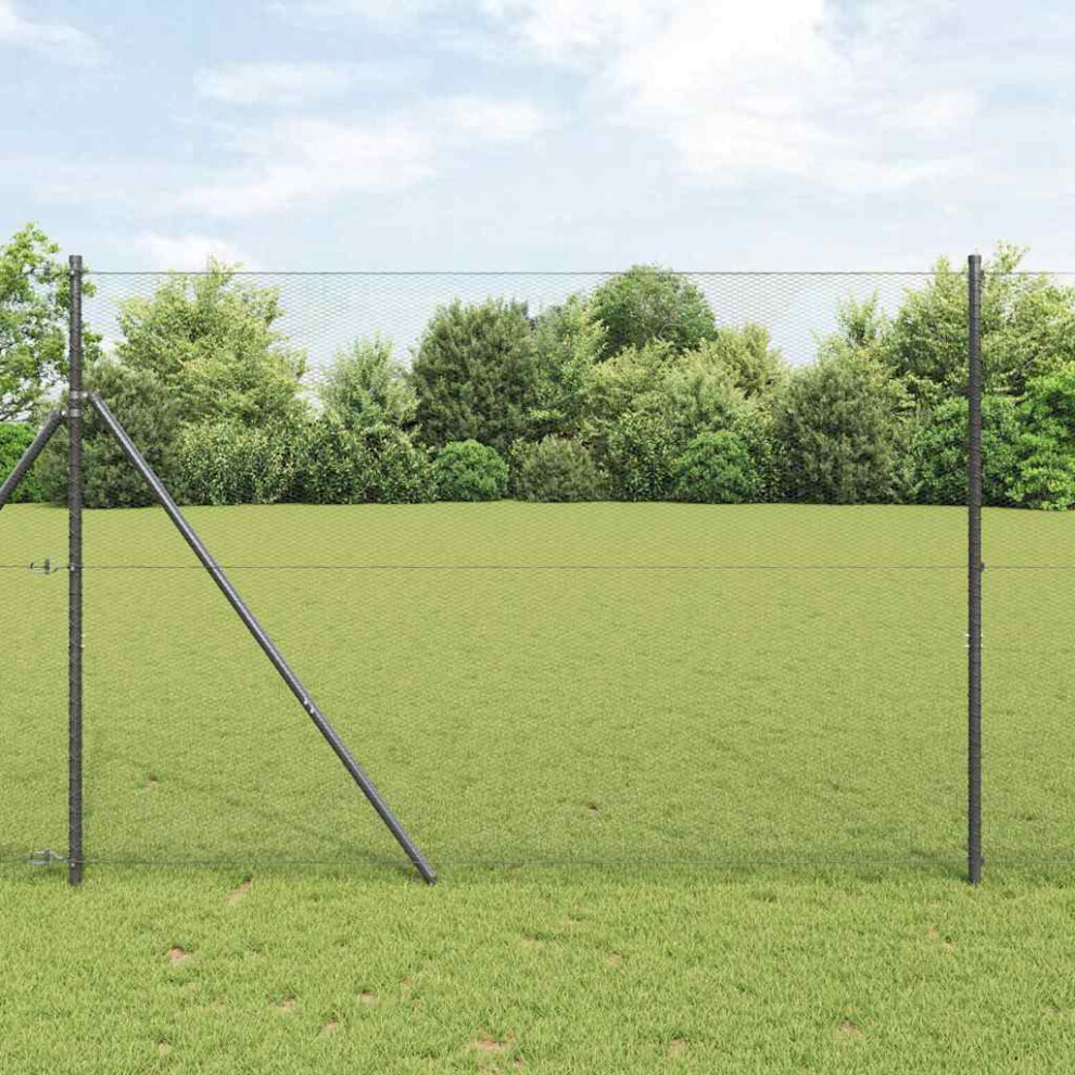 Vidaxl Ground Fix Welded Wire Fence 10 X 1.5 M (W X H)