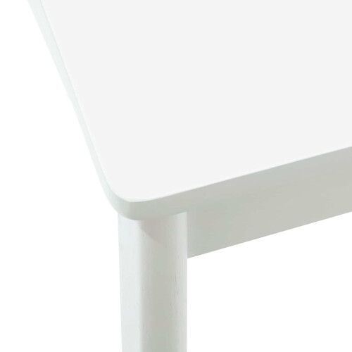 VidaXL vidaXL Dining Chair 2 pcs White and White Solid Rubber Wood 2