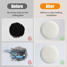 10-Pack Round Ceiling Hole Cover Plate, 3-1/2 and 5 Inch, for Octagonal and Round Electrical Boxes