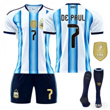 (7, 24) 26 FIFA New season  Argentina Jersey #7 De Paul