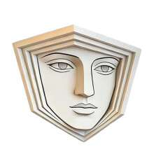 (Large size 50, G) Space Transforming 3D Optical Corner Decal For Wall And Furniture Easy To Apply Friendly Perfect For Renters  Trumpet 20