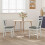 VidaXL vidaXL Dining Chair 2 pcs White and Grey Solid Rubber Wood 3