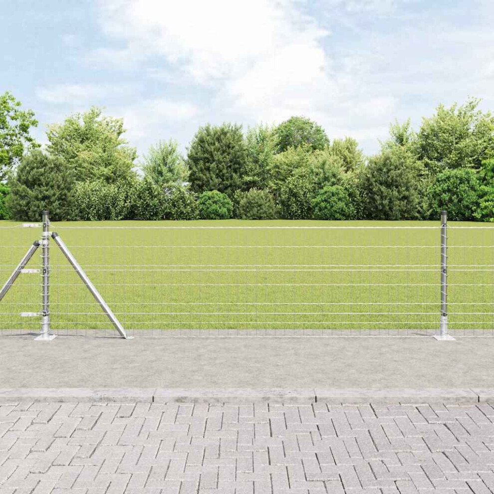 Vidaxl Welded Wire Fence With Concrete Base 10 X 0.6 M (W X H)