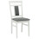 VidaXL vidaXL Dining Chair 2 pcs White and Grey Solid Rubber Wood 4