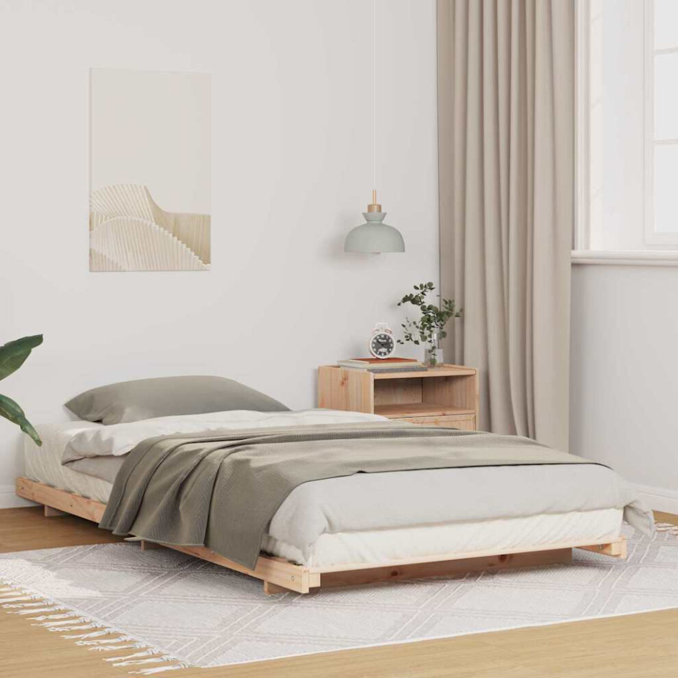 Vidaxl Bed Frame Brown 90 X 190 Cm Solid Pine Wood