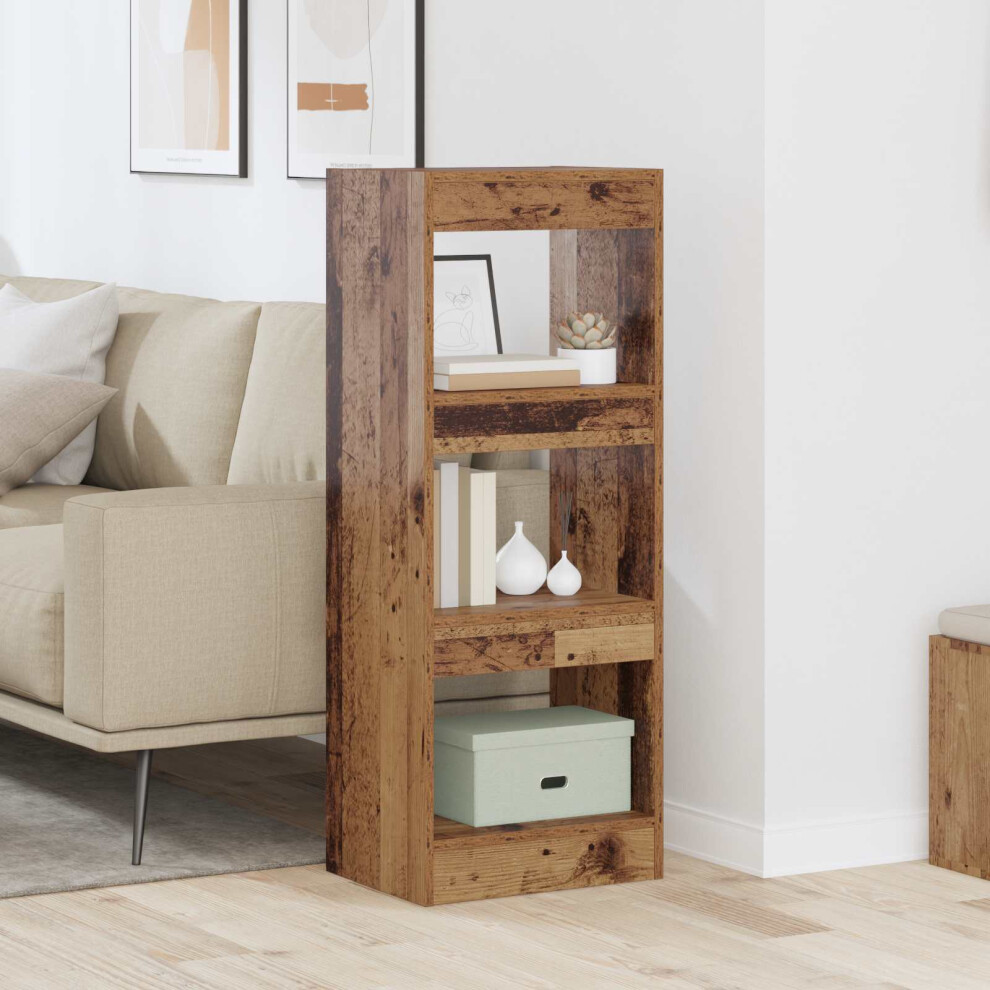 Vidaxl Book Cabinet Old Wood 40 X 30 X 103 Cm Engineered Wood