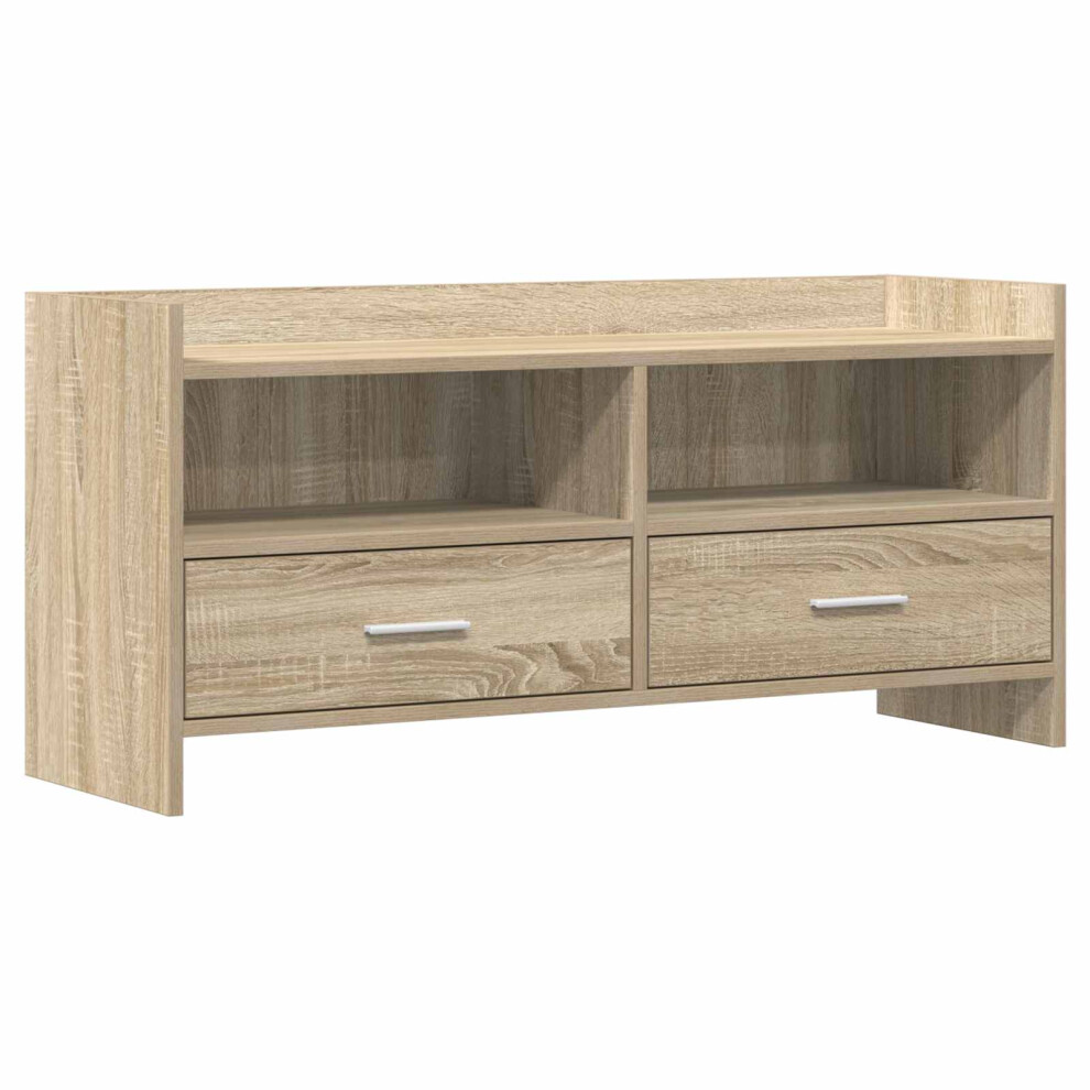 Vidaxl Tv Cabinet 100 X 33 X 47 Cm Sonoma Oak Engineered Wood