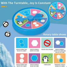 (Yellow) Funny Penguin Trap Interactive Indoor Board Game Ice Breaking Save The Parent-child Table Entertainment Toys Kids Desktop Games