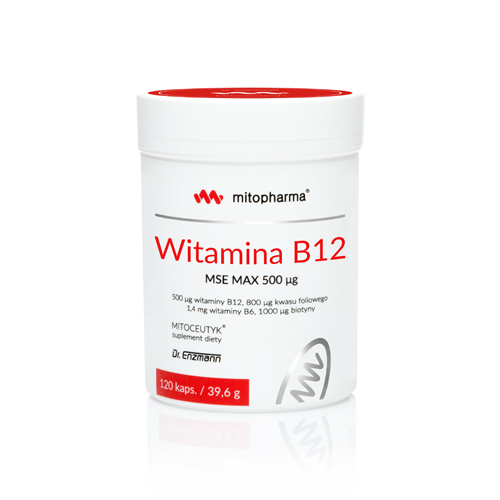 Mitopharma Witamina B12 MSE 500Mg Max 120 kapsułek