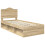 VidaXL vidaXL Bed Frame with Headboard Sonoma Oak 75 x 190 cm Solid Pine Wood 3