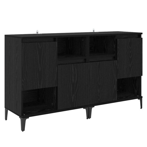VidaXL vidaXL Sideboards 2 pcs Black Oak 60 x 35 x 70 cm Engineered Wood 2