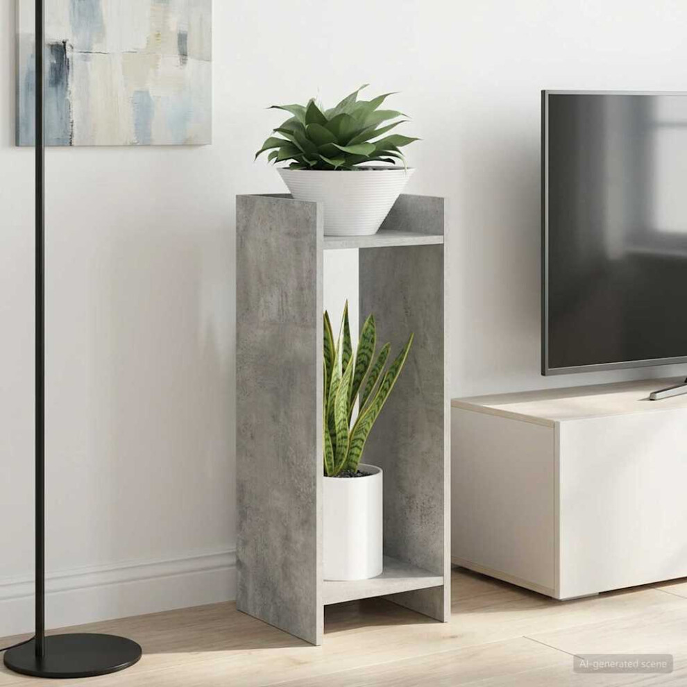 Vidaxl Plant Stand 2 Pcs Concrete 30 X 30 X 80 Cm Engineered Wood Grey