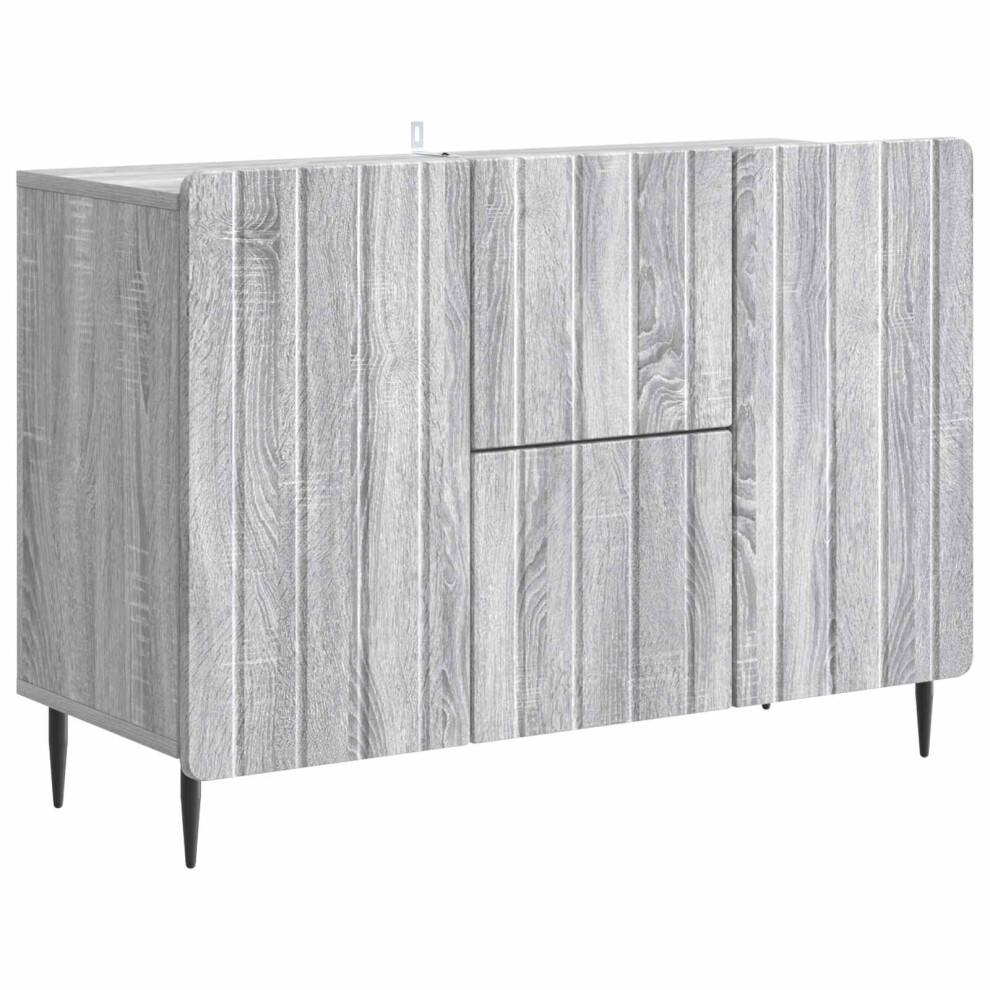 Vidaxl Sideboard Sonoma 89 X 34.5 X 62 Cm Engineered Wood Grey