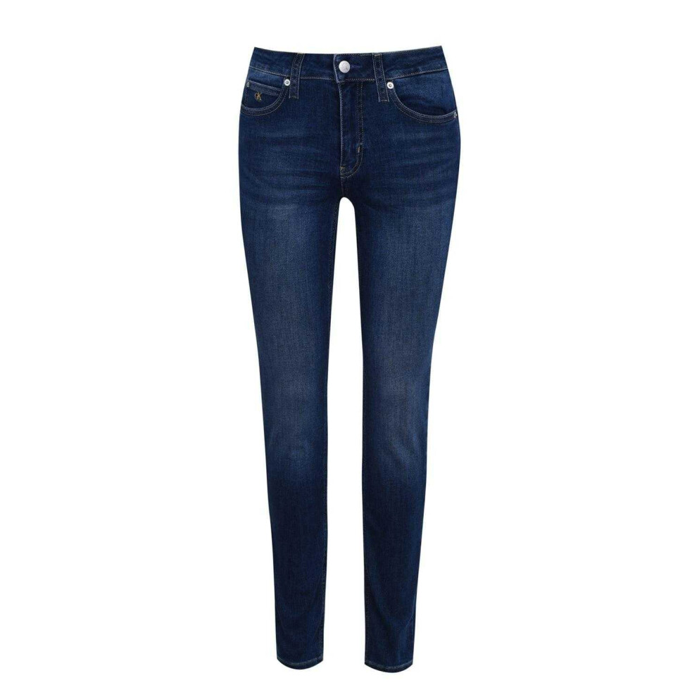 Calvin Klein (29R, Mid ) Womens/Ladies 011 Mid Rise Skinny Jeans Blue