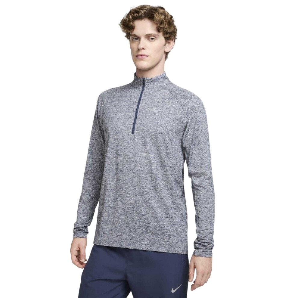 Nike (S, Thunder ) Mens Stride Running Top Blue