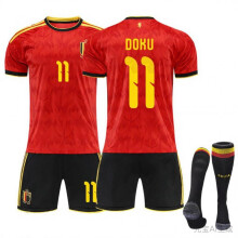 (11, 24) 26 FIFA New Season Belgium Jersey #11 Doku