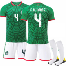 (4, 22) 26 FIFA New Season Mexico Jersey #4 E.Alvarez