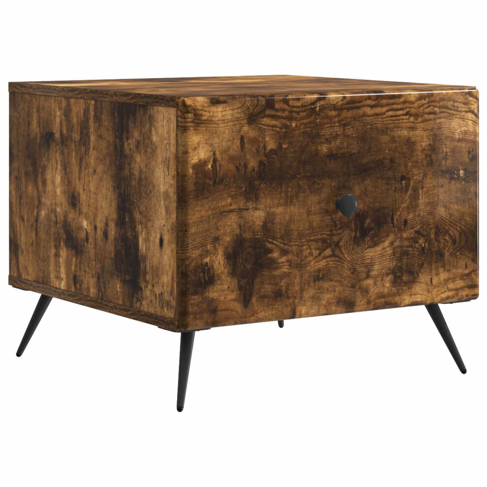 Vidaxl Coffee Table Smoked Oak 49 X 50 X 40 Cm Engineered Wood