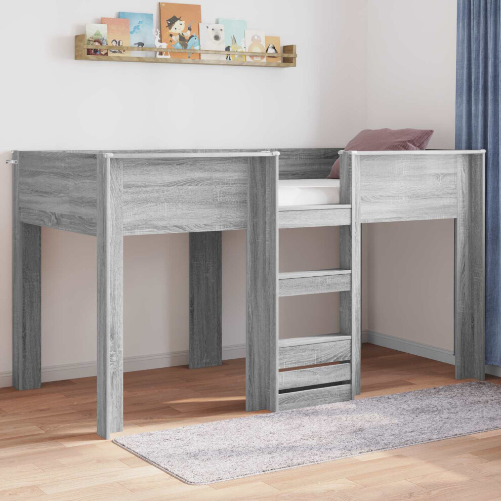 Vidaxl Bunk Bed For Kids Sonoma 90 X 190 Cm Engineered Wood Grey
