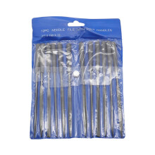 12Pcs Assorted Mini Diamond File Set Flat Needle Square Round Shape Rifler Files for Metal Jewelers Glass Wood Carving
