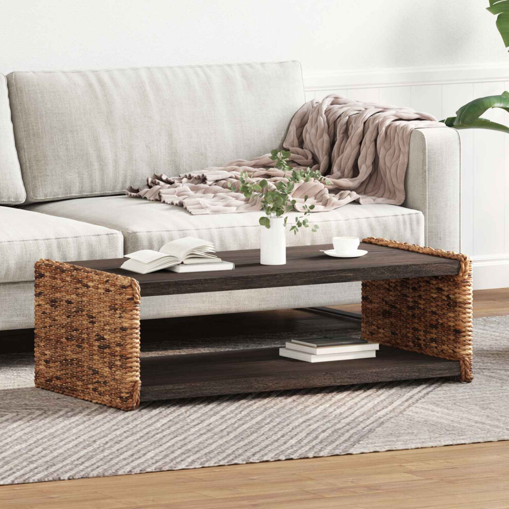 Vidaxl Coffee Table Natural 110 X 55 X 35 Cm Solid Mahogany Wood Brown
