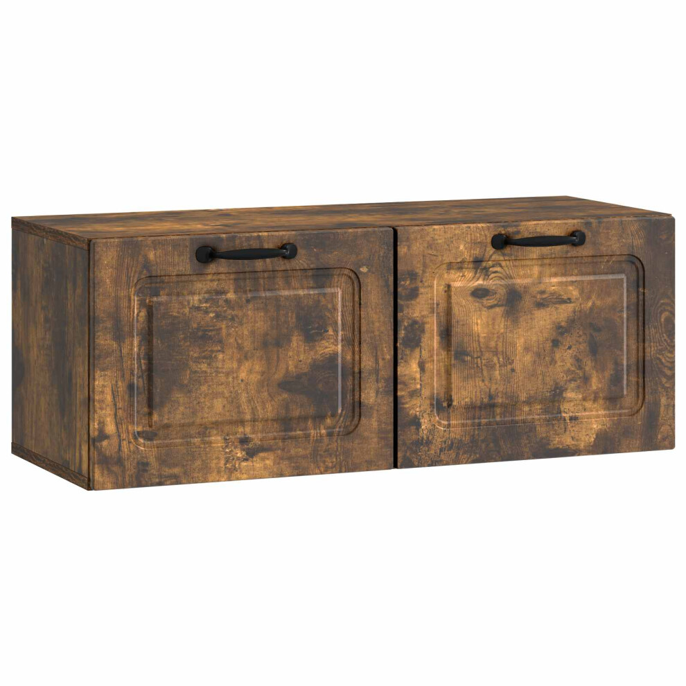 Vidaxl Wall-Mounted Tv Cabinet Smoked Oak 78.5 X 31 X 30 Cm