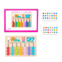 (V) Preschool Learning Toy Wood Puzzle Board Color Matching Game Learning Educational Toy for 3 4 5 Years Old Toddlers E