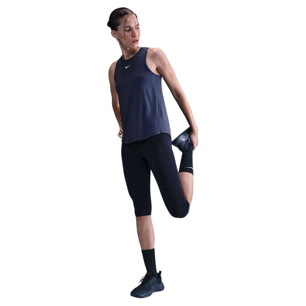 Nike (12 Uk, Midnight Navy) Womens/Ladies Dri-Fit Tank Top Blue,Multicoloured