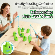 Telescoping Fish Catch Game Fishing Game Toy for Two Players Battle Fun Family Entertainment Competitive Interactive Games Toy